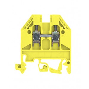 Проходная клемма WK 2.5/U YE, Проходная клемма, тип фиксации провода: винтовой, номинальное сечение: 2,5 мм кв., 24A, 800V, ширина: 5 мм, цвет: желтый, тип монтажа: DIN35
