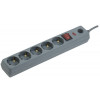 Сетевой фильтр СФ-05К 16А 5 мест 2P+PE/3м 3х1мм2 серый WFP10-16-05-03-ZK-K03