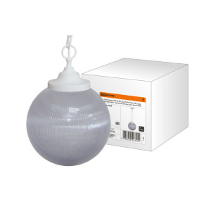 Светильник НСБ 02-60-252 УХЛ4 60 Вт, IP40, шар прозрачный с огранкой 250 мм, цепь белая SQ0313-0009