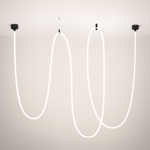 Светильник SP-TROPIC-SURFACE-R18-L10000-110W Warm3000 (BK, 360 deg, 230V) 043407, Подвесной светильник. Мощность 110 Вт, св. поток 5960 лм, 54 лм/Вт, тёплый 3000 K, CRI>90, угол 360°, напряжение питания 230 В. Черный круглый корпус из стали, силиконовая герметичная лента, степень защиты IP20. Размер: общая высота чаши 85 мм, высота чаш