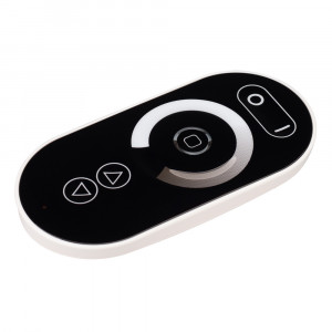 ARL-1022-SIRIUS-DIM BLACK, Сенсорный радиопульт 433.92MHz черного цвета для управления одноцветными источниками света. 1 зона управления. Питание 4.5VDC (AAA*3). Габариты 113х55х22мм. Совместим с контроллером 027138.