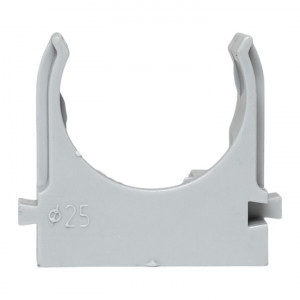 Держатель для труб (клипса) d25мм для монтажного пистолета сер. (уп.100шт) Plast derjp-z-25