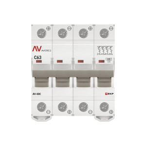 Выключатель автоматический AV-6 DC 4P 63A (C) 6kA EKF AVERES mcb6-DC-4-63C-av