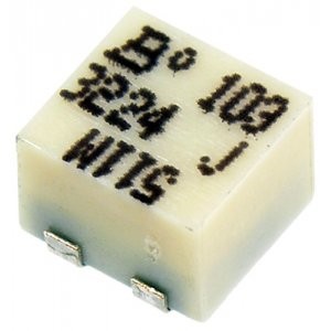 3224J-1-103E, Потенциометр однооборотный керметный 10кОм 0.25Вт SMD
