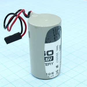 ER26500H-LD/DUPONT.DB2.54, Li, SOCl2 батарея типоразмера C, 3.6В, 8.5Ач, разъем с проводами приварены к выводам, -55...85 °C