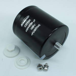 GPR472M2G9095BZVG7S00, Конденсатор алюминиевый электролитический с выводами под винт 450VDC, 4700uF ± 20%, размер 90 * 95 мм, 6000ч, 12A