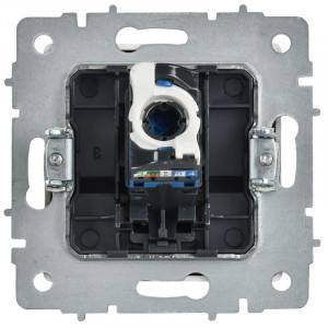 BRITE Розетка компьютерная RJ45 кат.5E РК10-БрАБ арктический белый IEK BR-K10-1-K91