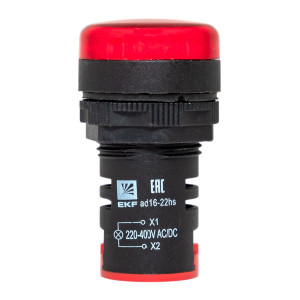 Матрица светодиодная AD16-22HS красный 220-400 В AC/DC EKF