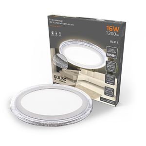 Светильник Bubbles Кругл. 12+4W, LED 3000K, 1200лм,193х31мм,160 1/20 BL318