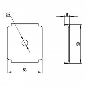 Пластина для подвеса проволочного лотка на шпильке нержавеющая сталь FC37311INOX