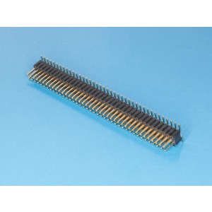 PLLD-1.27-80S, Штыревой соединитель 2х40 шаг 1,27мм, поверхностный монтаж
