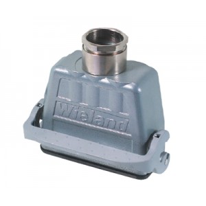 Крышка разъема 76.374.4035.0, Крышка разъема на кабель, типоразмер 16B, высокое исполнение, с уплотнителем, 1 кабельный ввод M32x1,5, IP54, с верхним расположением, с одной защелкой, материал корпуса: алюминиевый сплав