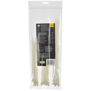 Набор хомутов 3.6х200; 3.6х250; 3.6х300 бел. (уп.75шт) UNH35-N03-075