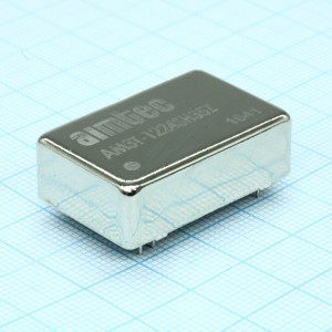 AM3T-1224SH35Z, DC/DC, 3Вт, вход 9…18В, выход 24В/0.125А, изоляция 3500В DC, КПД 80%, максимальная емкостная нагрузка не более 22мкФ, DIP24, 31.75x20.32x10.16мм, -40…85°C, металл