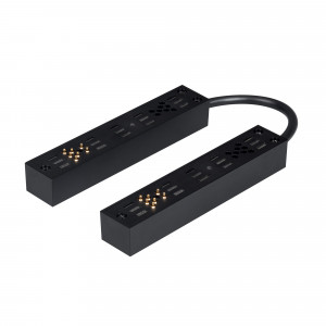 Коннектор гибкий MAG-CON-25-FLEX-POWER (BK) 046826, Гибкий черный коннектор для электрического соединения двух треков MAG 25 между собой. Габариты одной части 110х20х17 мм.