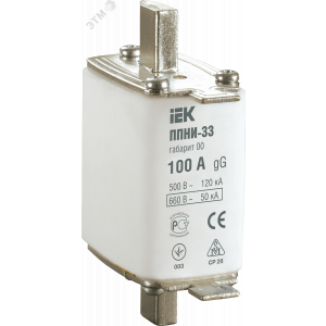 Вставка плавкая ППНИ-33 100А габарит 00 DPP10-100