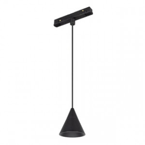Светильник MAG-ORIENT-CONE-HANG-7W Warm3000 (BK, 40 deg, 48V) 037370, Светильник для магнитных треков MAG-ORIENT шириной 26 мм. Мощность 7 Вт, св. поток 300 лм, теплый 3000 K, CRI>90, угол 40°, напряжение питания 48 В. Черный фигурный корпус из металл, степень защиты IP20.. Размер светоизлучающего модуля: 72*76 мм. Длина по
