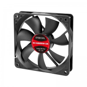 EC12025M12SP, Вентилятор 12В, 120х120х25мм, подш. скольжения, 2300 об/мин, кабель 3-->4pin (PWM)