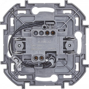 Выключатель 1-кл. Inspiria 10А IP20 250В 10AX с подсветкой/индикацией механизм алюм. Leg 673612