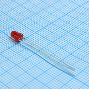 L-36BSURDK, Светодиод 3мм мигающий/красный/645нм/400-800мКд/60°