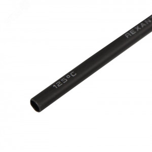 Трубка термоусадочная СТТК (3:1) 3/1 черная, двустенная клеевая термоусаживаемая трубка в метровой нарезке