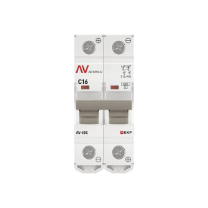 Выключатель автоматический AV-6 DC 2P 16A (C) 6kA EKF AVERES mcb6-DC-2-16C-av