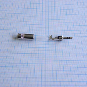 TRS 3.5 (mini jack) штекер металл D6, NYS231L Стерео штекер 3.5 мм, металлический корпус, для кабеля 6мм