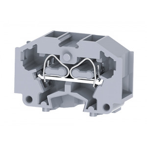 Проходная клемма (MINI) CM1.5S2, Проходная клемма, MINI, боковой подвод кабеля, 4 точки подключения, тип фиксации провода: пружинный, номинальное сечение: 1,5 мм кв., 17А, 500V, ширина: 8 мм, цвет: серый, тип монтажа: на панель