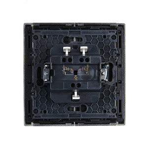 FORTE&PIANO Выключатель 2-клавишный с индикацией 10А FP506 сталь IEK FP-V20-1-10-1-K46