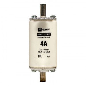 Вставка плавкая ППН-33 160/4А габарит 00 PROxima fus-33/160/4