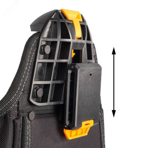 Сумка поясная модульная на клипсе СМ-04 серия QUICK-LOCK, с быстросъемной системой «Quick-Lock». Разгрузка необходимого комплекта ручного инструмента при проведении монтажных работ