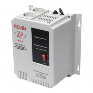 Стабилизатор напряжения АСН-1000 Н/1-Ц Lux 1ф 1кВт IP20 настен. релейный с двумя розетками 63/6/14