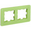 BRITE Рамка 2-мест. РУ-2-2-Бр стекло эко грин RE BR-M22-G-41-K06