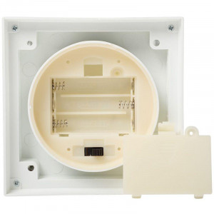 Декоративный фонарь со свечкой, белый корпус, размер 10,5х10,5х24 см, цвет ТЕПЛЫЙ БЕЛЫЙ 513-042