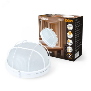 Светильник НБП IP54 255*240*115 круг с решеткой под лампу Е27 max 100W, 1/8 926602111