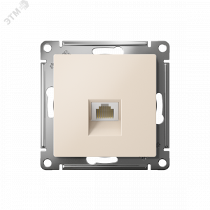 Розетка компьютерная 1-м AtlasDesign RJ45 кат.5E механизм беж. SE ATN000283