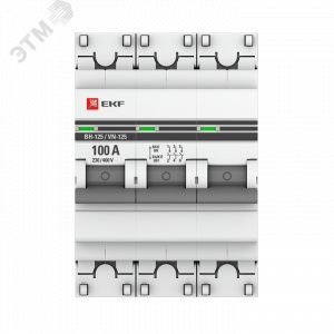 Выключатель нагрузки 3п 100А ВН-125 PROxima SL125-3-100-pro