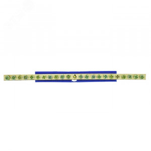 Шина нулевая N 6х9 20 отвер. латунь син. изолятор на DIN-рейку PROxima sn0-63-20-d