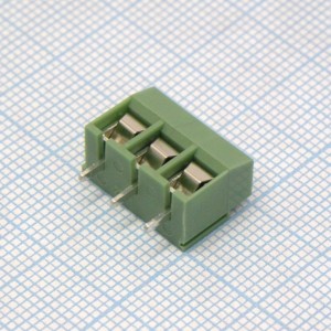 KF126-5.0-03P-14, Винтовой клеммный блок с защитой провода, 3 контакта.