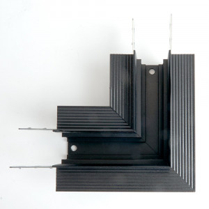 Соединитель угловой черный для низковольтного встраиваемого шинопровода 41980