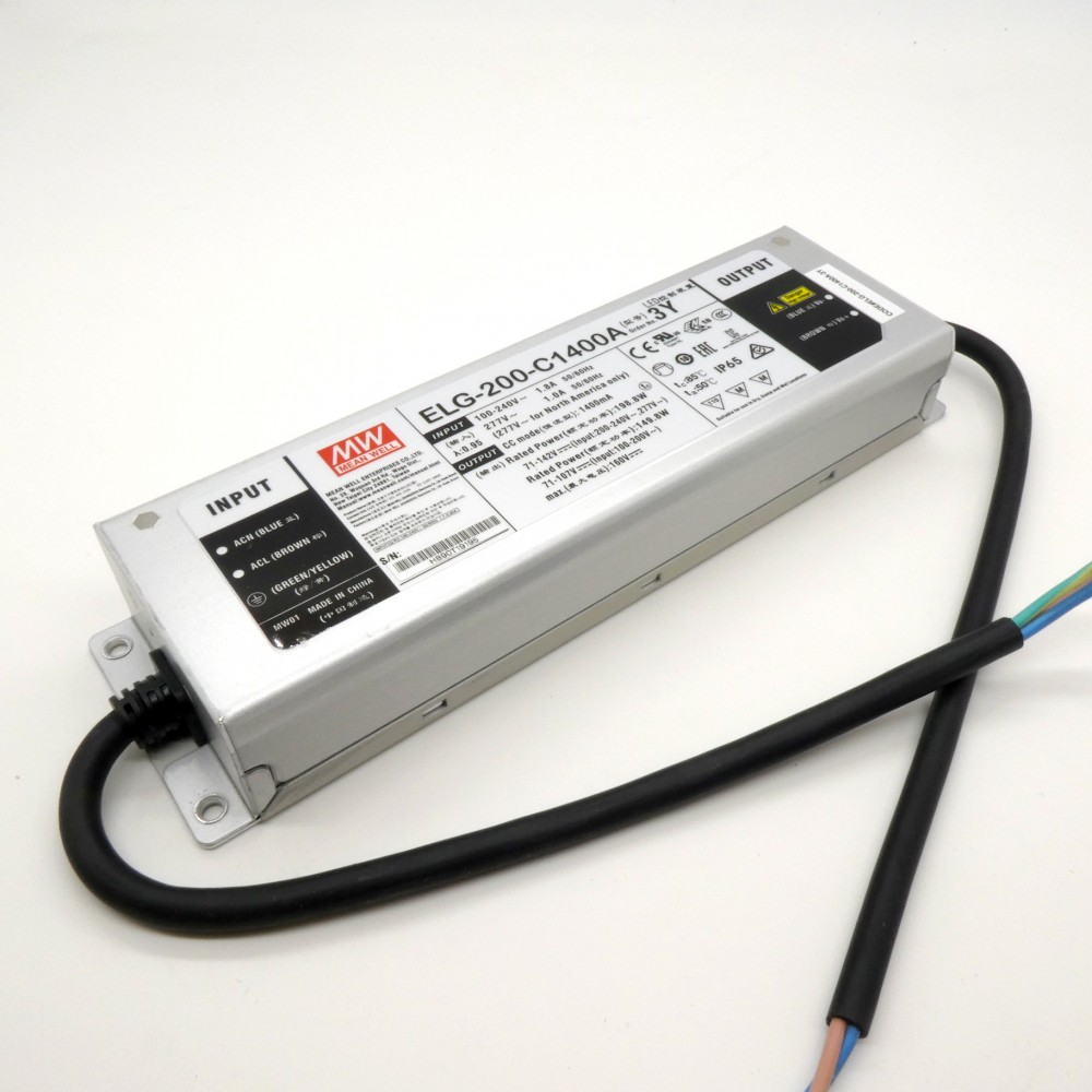 Изображение товара Блок питания ELG-200-C1400A-3Y 198.8W IP65 промышленный от MEAN WELL