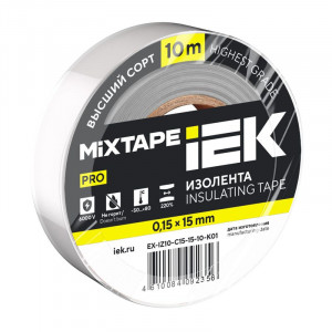 Изолента 0,15х15мм белая 10м IEK (кр.10шт)