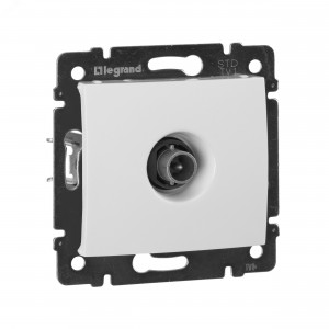 VALENA Розетка телевизионная TV звезда в рамку белая 1.5дБ 774429