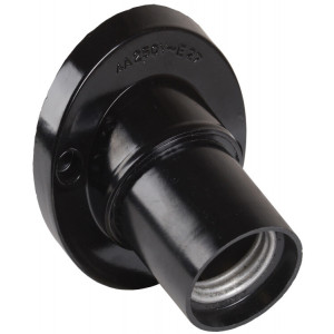 Пкб27-04-К31 Патрон угловой настенный карболитовый, Е27, черный, индивидуальный пакет, EPK13-04-02-K01