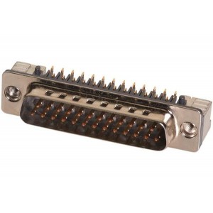 09552666816741, Стандартные соединители D-Sub  D-Sub SMT 15pin angled low-profile male, w/ board locks, 4-40UNC thread, PL2