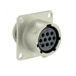 UT0W01210PH, Стандартный цилиндрический соединитель 10P Pin Receptacle Wall Mount Size 12