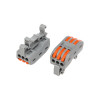 Клемма СМК 222-423D проходная 3-полюсная, с креплением на DIN-рейку (0,08-4 мм2) серая  07-5238