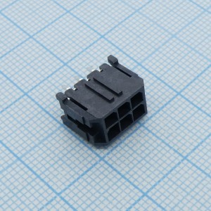 430450612, Разъем типа провод-плата, With Polarizing Peg, 3 мм, 6 контакт(-ов), Штыревой Разъем