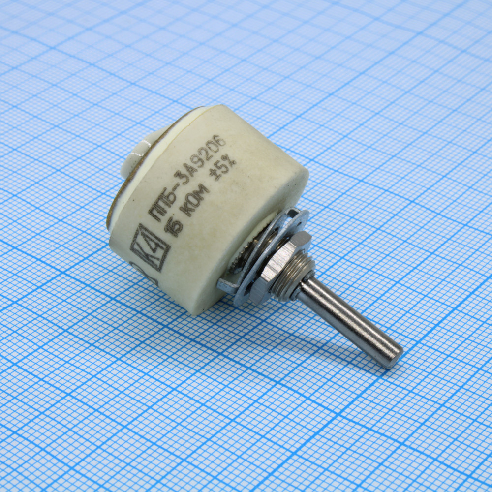 Изображение товара Резистор переменный проволочный ППБ-3А 15К 3Вт ±5% надежный компонент