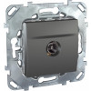 UNICA TOP РОЗЕТКА TV, проходная, ГРАФИТ C3(+) MGU5.463.12ZD